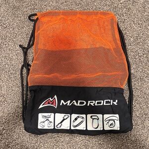 Mad Rock Orange and Black Drawstring Backpack